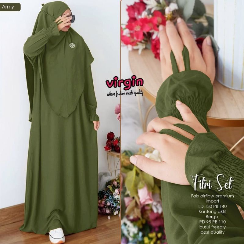 BAJU HANA DRESS || KIRANA SET || FITRI SET || CANTIK BY RA BUSANA || GAMIS SET HIJAB || CRINGKEL POLOS