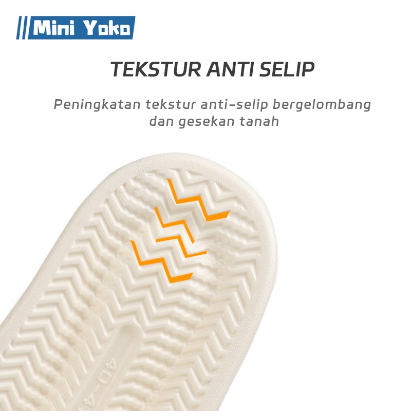 Mini Yoko Sendal wanita slop kekinian karet murah Sandal jelly wanita import korea terbaru Sandal Flat Rumah Empuk Anti Slip