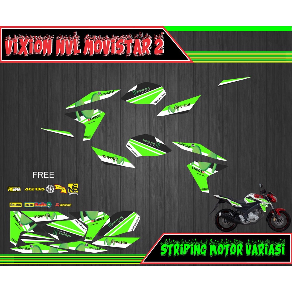 decal striping stiker motor vixion nvl movistar 2