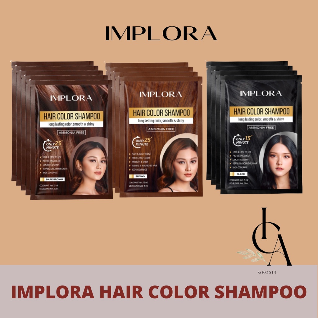 ICA ∞ Implora Hair Color Shampoo | Sampo Pewarna semir rambut