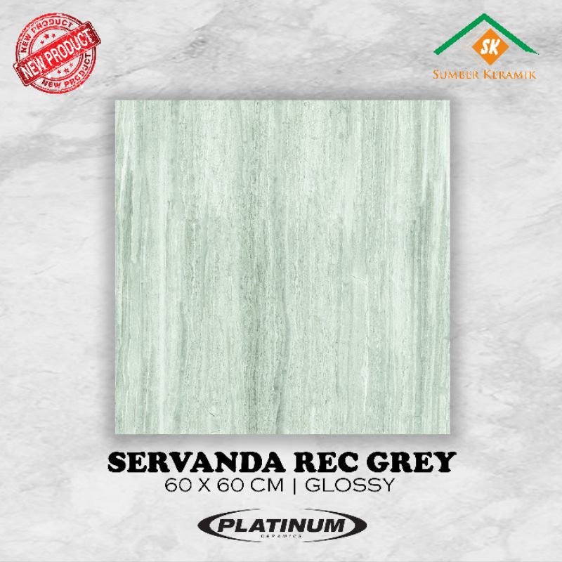 Keramik lantai 60x60 Servanda rec / Platinum / kw-1 / glossy
