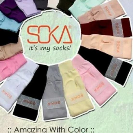 ✵ [KaosKakiMuslim] 1 lusin - Kaos Kaki Soka - jempol ➱