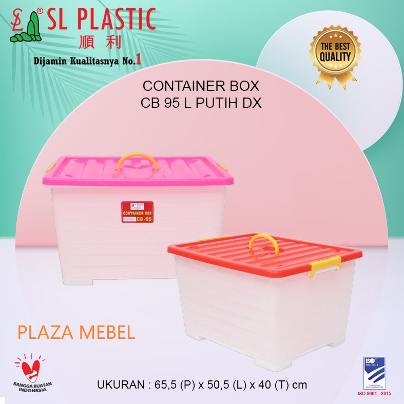 Container Kontainer Box CB- 95 Liter PUTIH SL Plastic / Storage Box