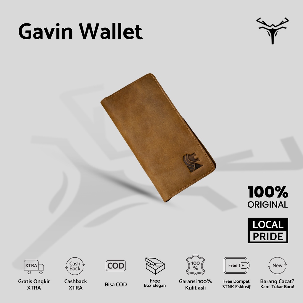 Dompet Kulit | Gavin Wallet  | Gavin | Leather | Dompet | Wallet | Dompet Panjang | Fashion Pria | D
