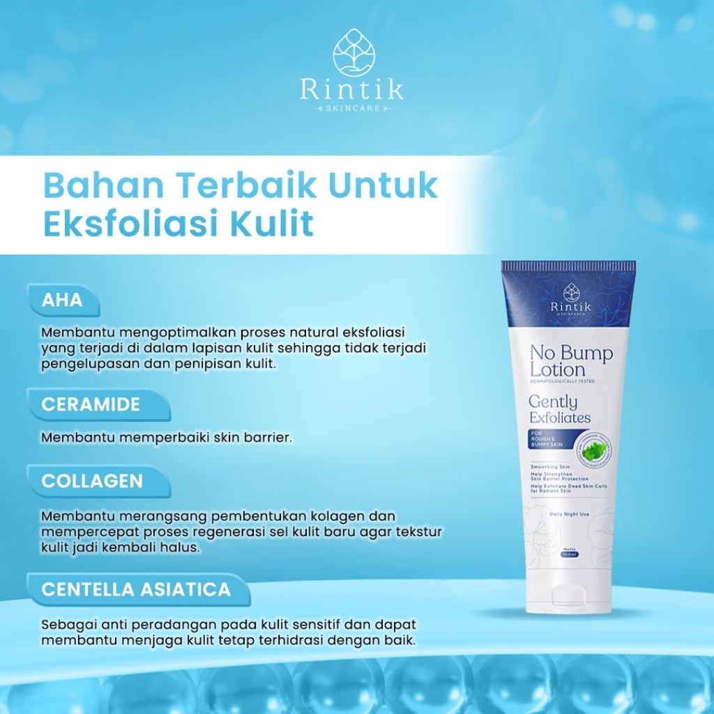 [ FREE GIFT ] Rintik Skincare No Bump Lotion - Lotion Tubuh Kulit Bruntusan Jerawat Punggung