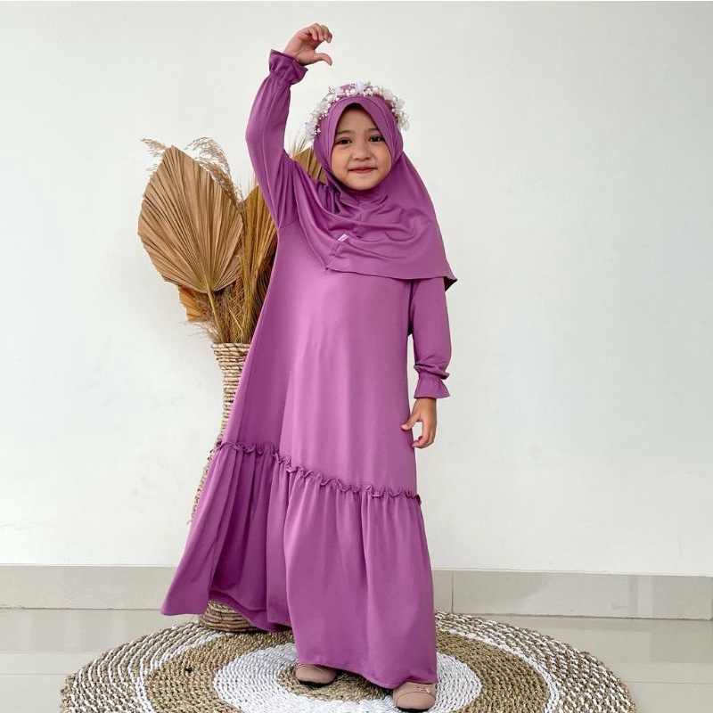 Gamis Anak Perempuan Model Terbaru - Pakaian Muslim Anak Perempuan -Busana Muslim Anak Umur 2-8 Tahun