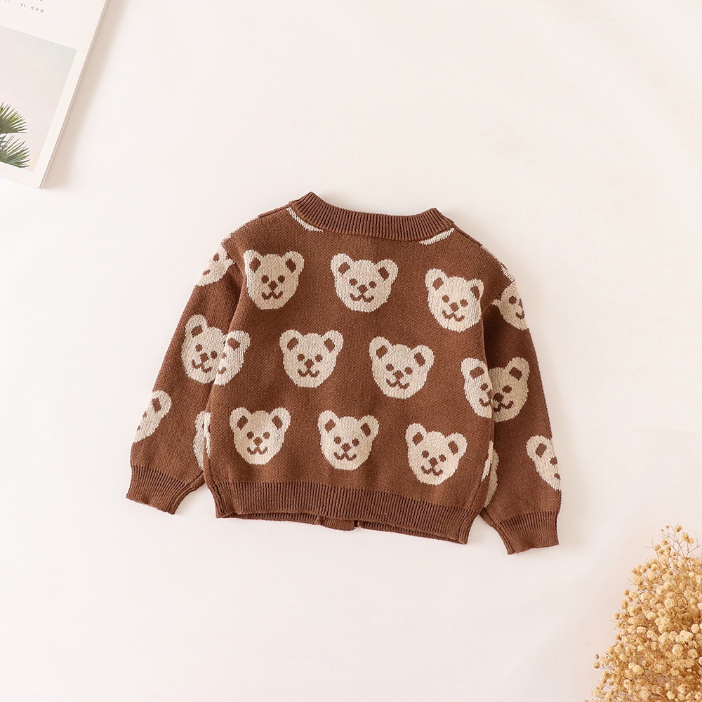Jaket Knit Bear Motif / Jaket Sweater Anak Laki-laki