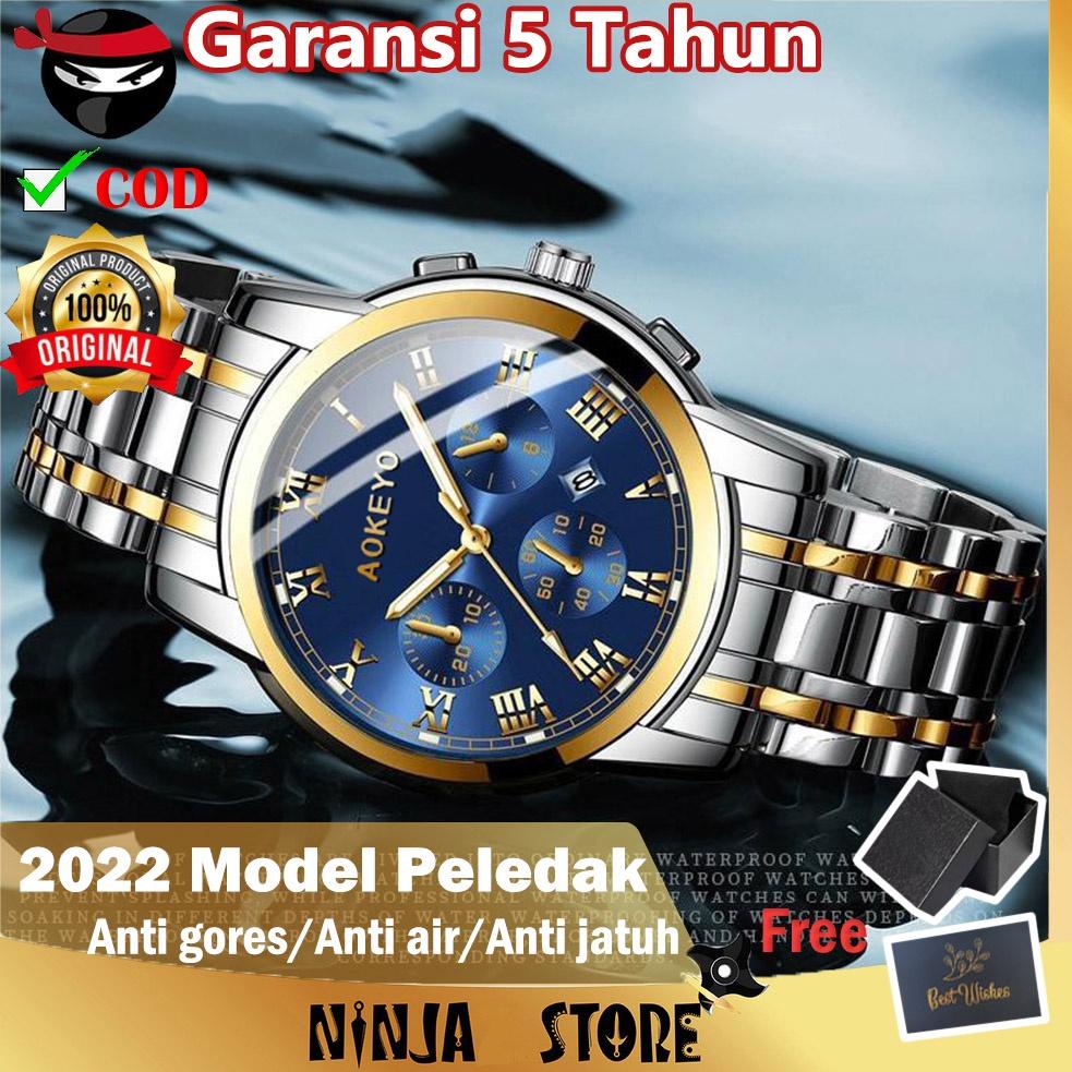 TERBAIK Aokeyo 4006 Jam Tangan Pria Anti Air ORI Jam Tangan Pria Anti Air Orinal Luxury Stainless St