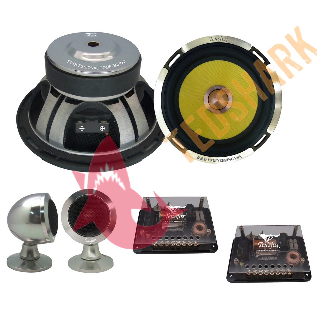 TENSFOX AUDIO TEN ULTIMATE PRO 2 WAY 6.5" PRO 2WAY AUDIO COMPONENT SPEAKER 320W