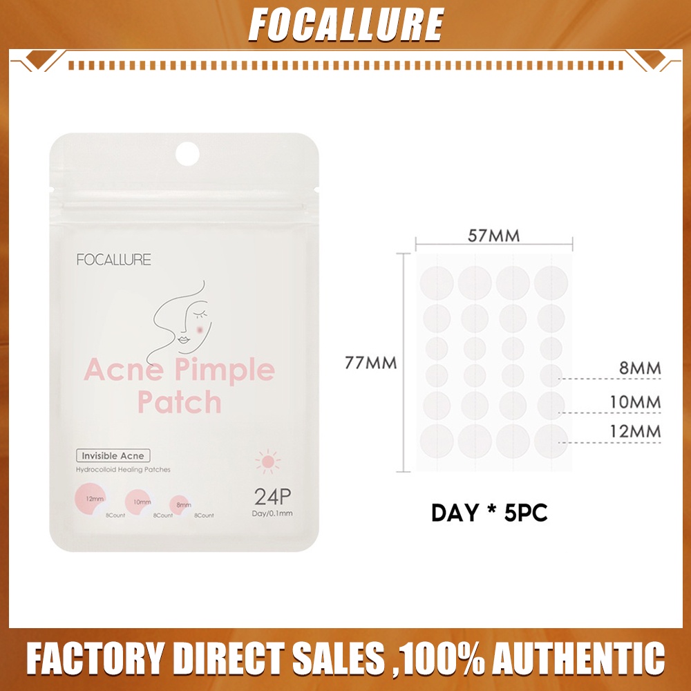 FOCALLURE Spot Patch Acne Treatment Day/Night Untuk Wajah Microneedle Patch - Acne Patch For Cystic Acne FA186