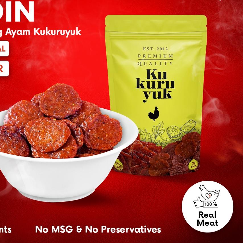 

⅍ [PREMIUM COIN] Dendeng Ayam Kukuruyuk Makanan Siap Saji - 100 Gram ❄