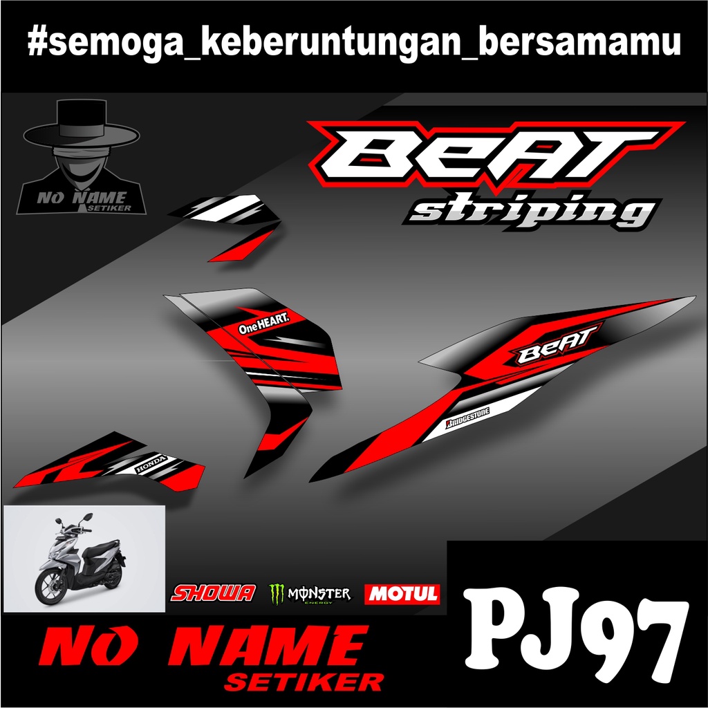 Striping BEAT NEW ESP ISS CBS DELUXE 2020-2021 (pj97) Sticker Lis Variasi New Beat Esp Beat Street 2020 - 2021