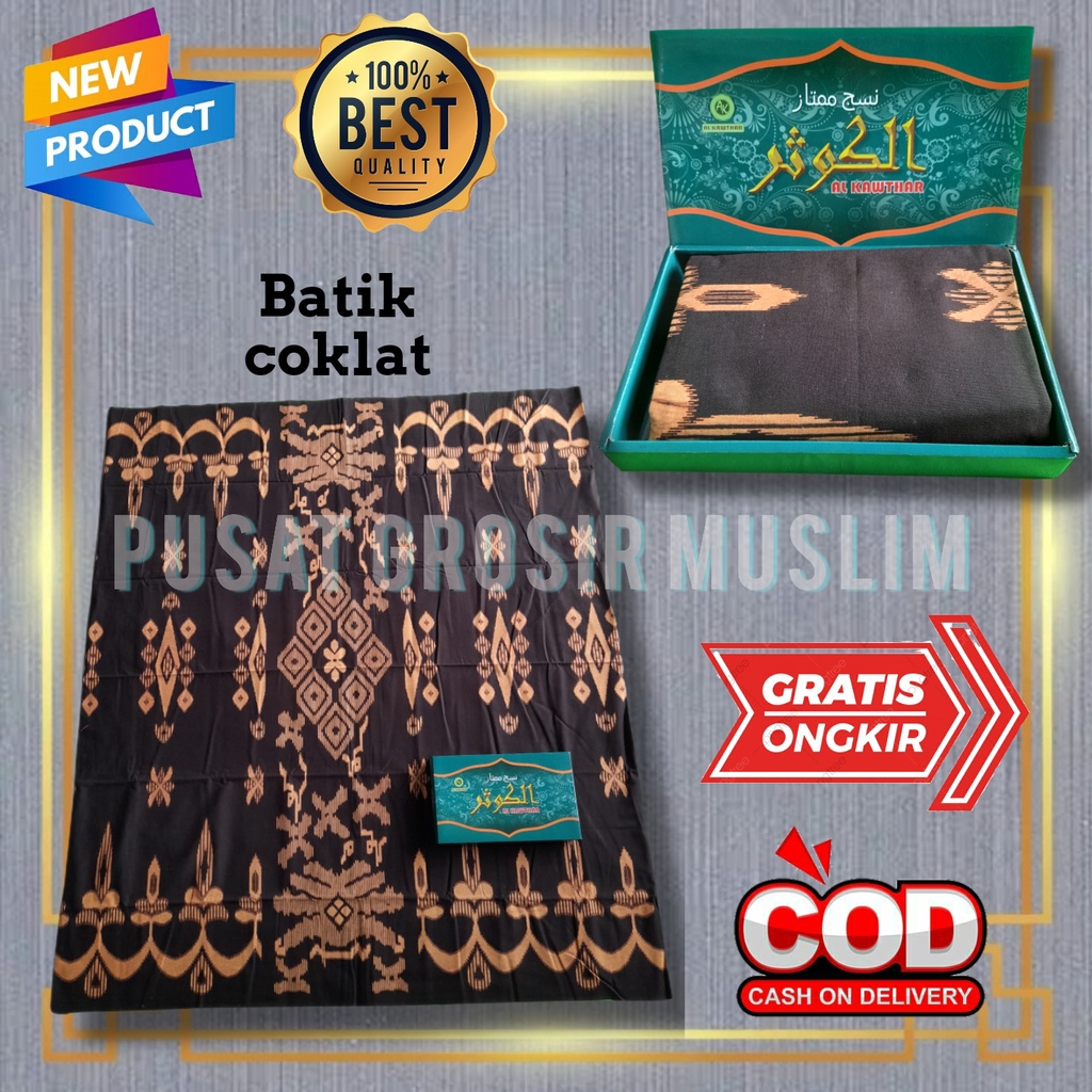 Sarung Printing Batik Al Kawthar / Sarung Batik Terbaru / Sarung Dewasa Motif Batik