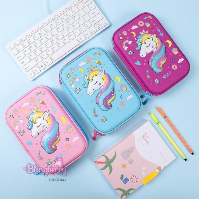 

Kotak Pensil Unicorn 3D tempat pensil smiggle unicorn kado anak