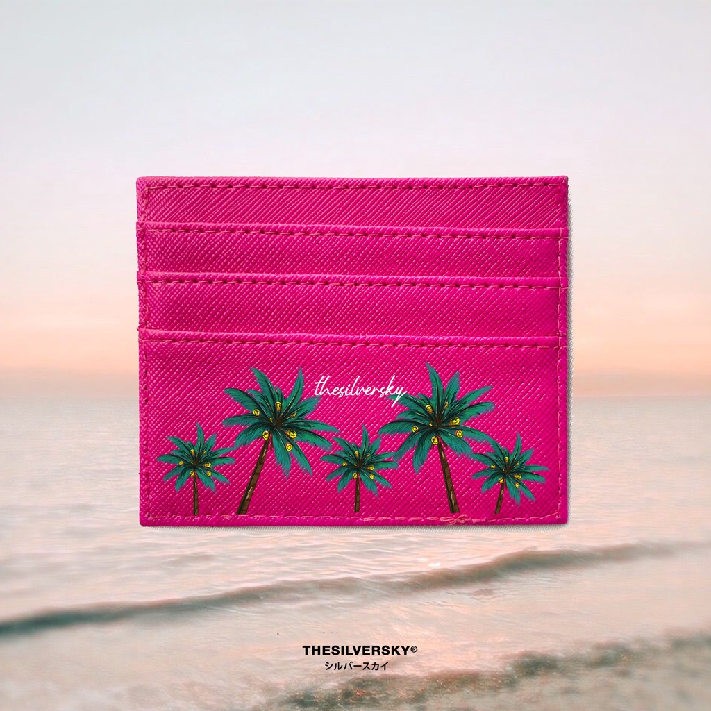 Thesilversky Summer Palms Card Holder Dompet Kartu Premium