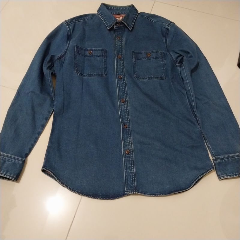 POLHAM kemeja denim pria preloved worker shirt