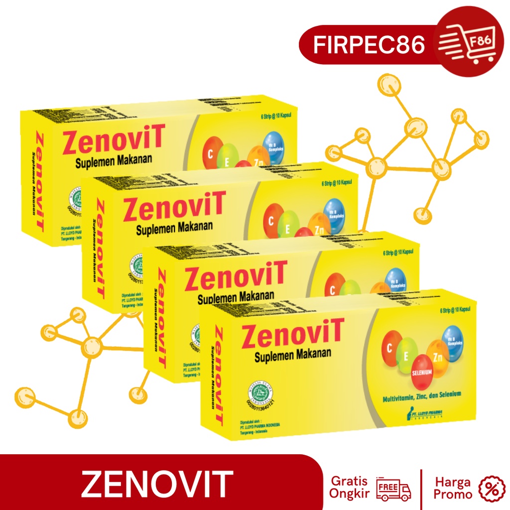 F86 Zenovit Multivitamin + Zinc Isi 10 Kapsul / 100 Kapsul