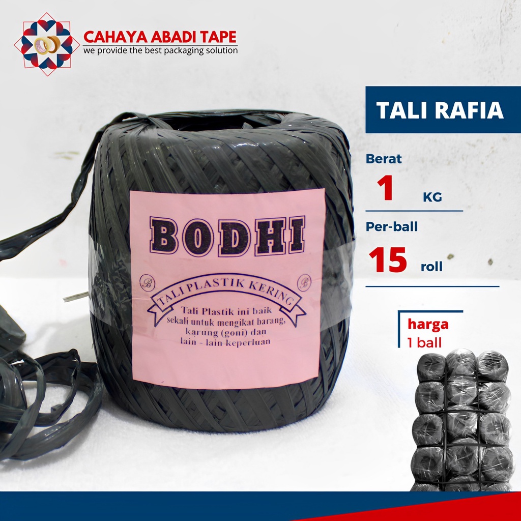 

Tali rafia bodhi tape 1 kg isi 15roll # KHUSUS GRAB DAN GOJEK #