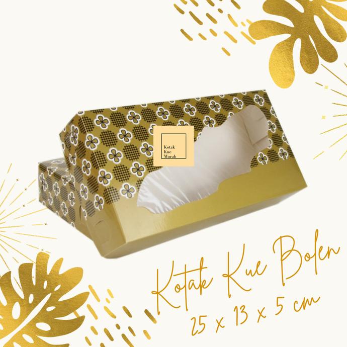 

kotak kue bolen / molen kotak dus kue bahan ivory berkualitas 25x13x5