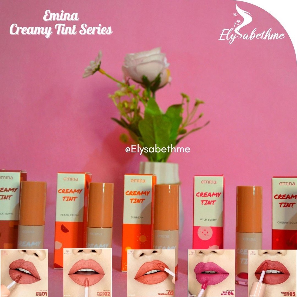 ✿ELYSABETHME✿ ˜”*°• emina •°*”˜. Emina creamy tint baru  liptint ombre lips glossy