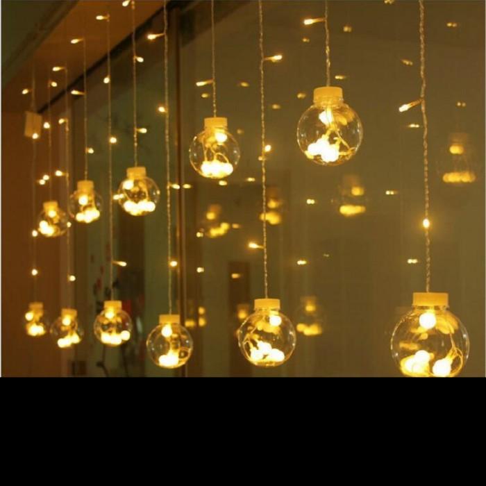 

Lampu Tirai Bohlam Led Warm White Lampu Bola Transparan Light Ball Cod Dan Best Seller
