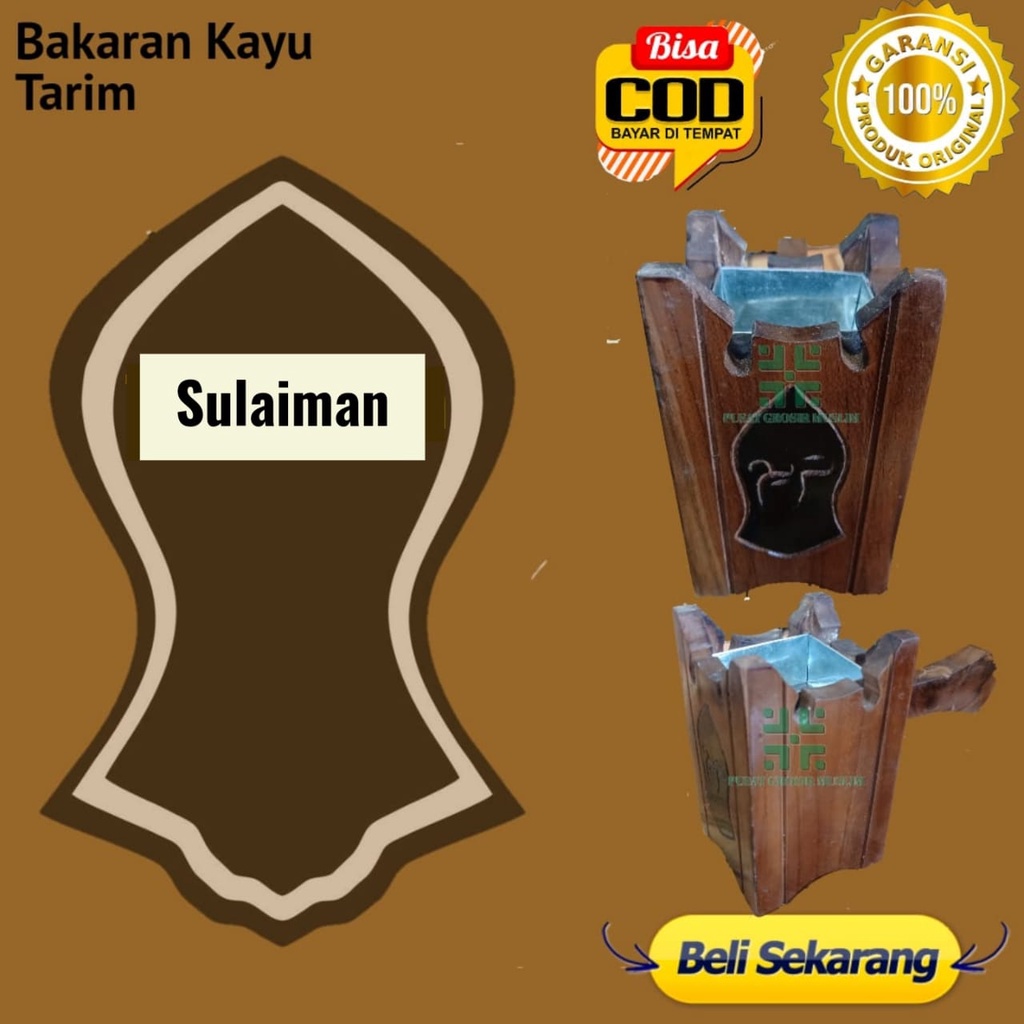 Tempat bakaran dupa / prapen MABKHARA kayu jati Antik habib ali tarim mini Motif terompah Tarim Oemar, aboe bakar, sulaiman, usman, zubair