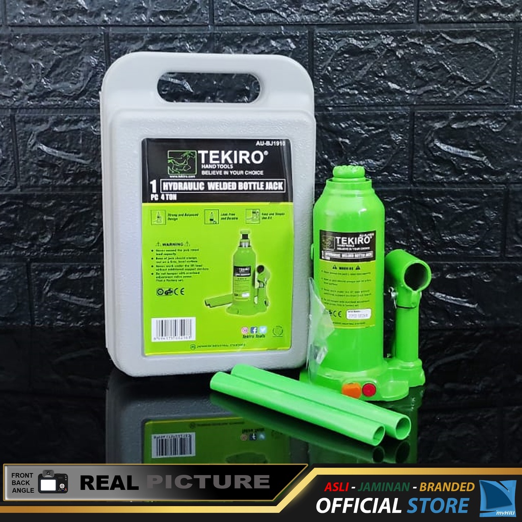 Dongkrak Botol 4 Ton + Koper / Hydraulic Bottle Jack + Blow Mould Case TEKIRO