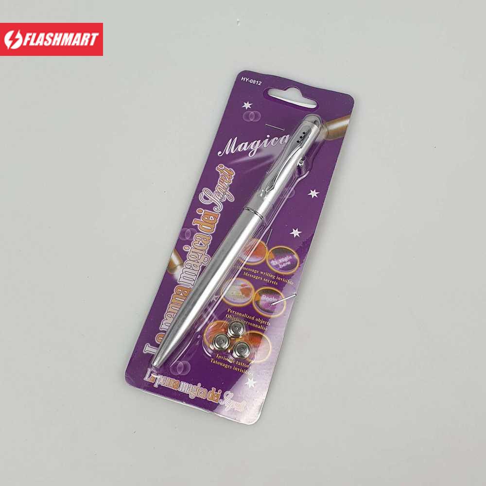 Flashmart Pena Tinta Invisible Magic Pen dengan UV Light - HY-0812