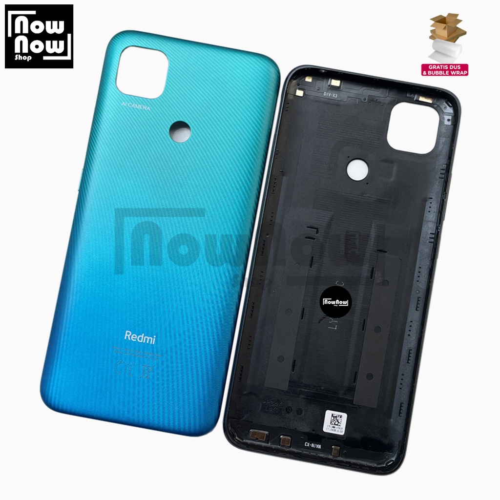Backdoor Tutup Belakang Baterai Xiaomi Redmi 9C M2006C3MG M2006C3MT Backcover Back Casing Housing Cover Belakang Back Case Panel Replacement