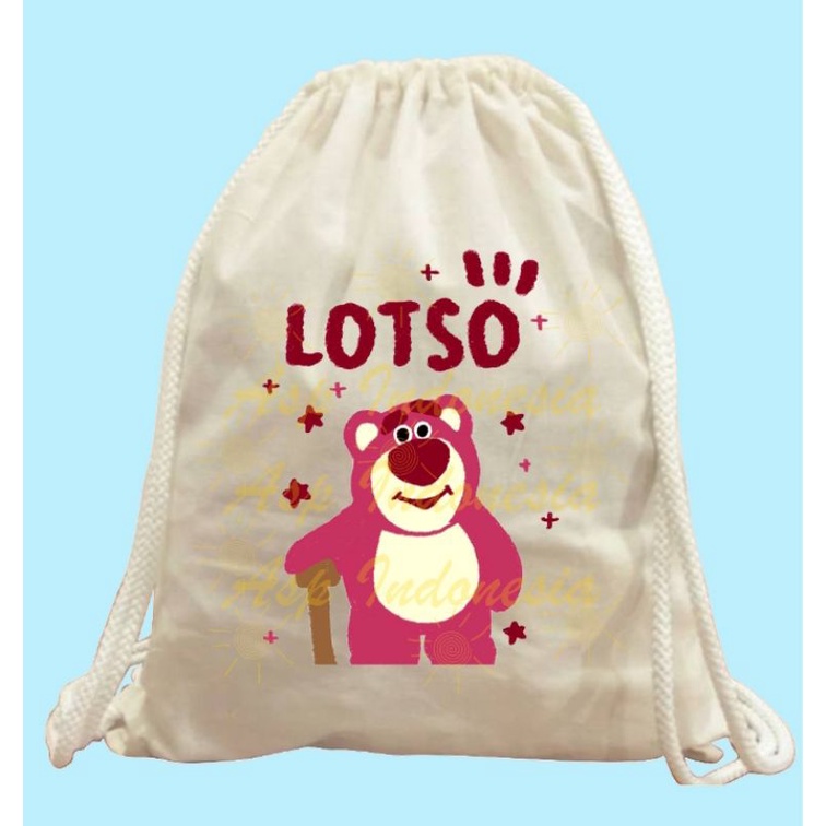 ASP-Tas Srut atau String Bag  Toy Story ( BISA Request GAMBAR)-Lotso