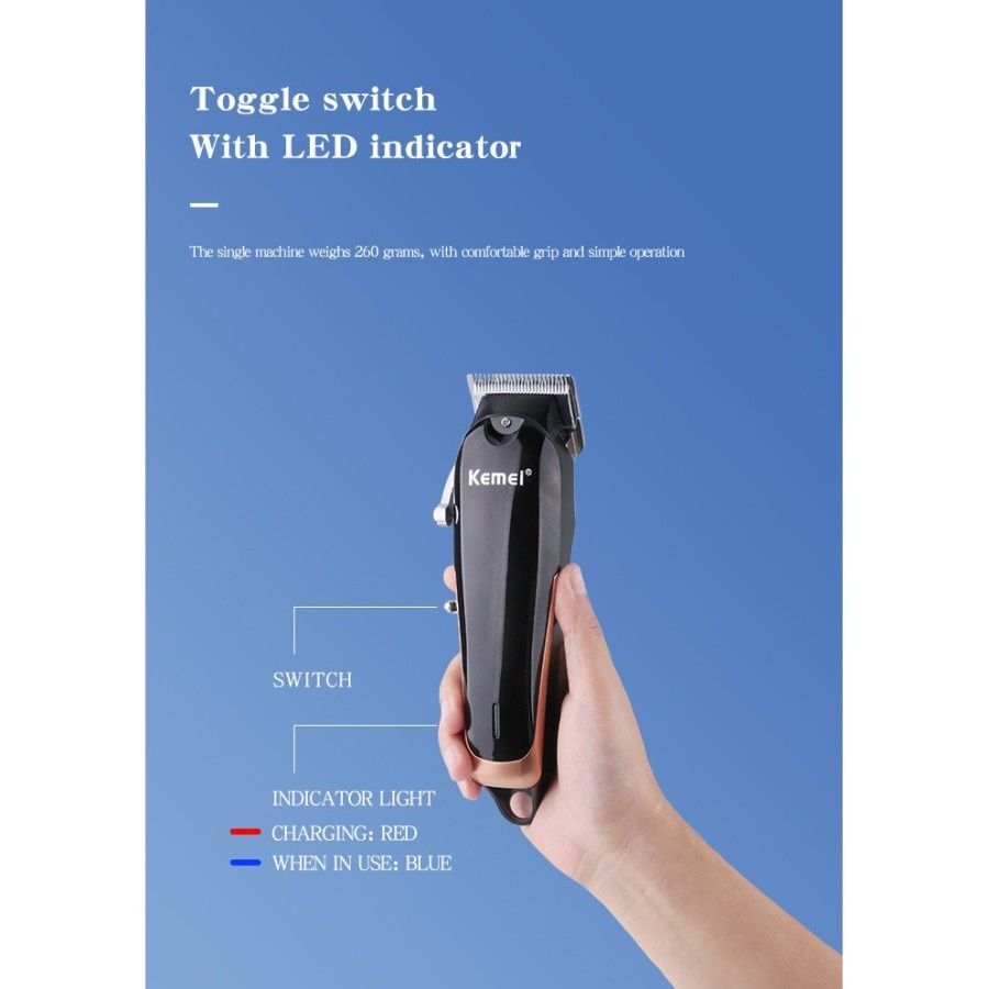 COD Alat Cukur Rambut Kemei Hair Clipper Charger Elektrik Cukuran KEMEI KM-1756