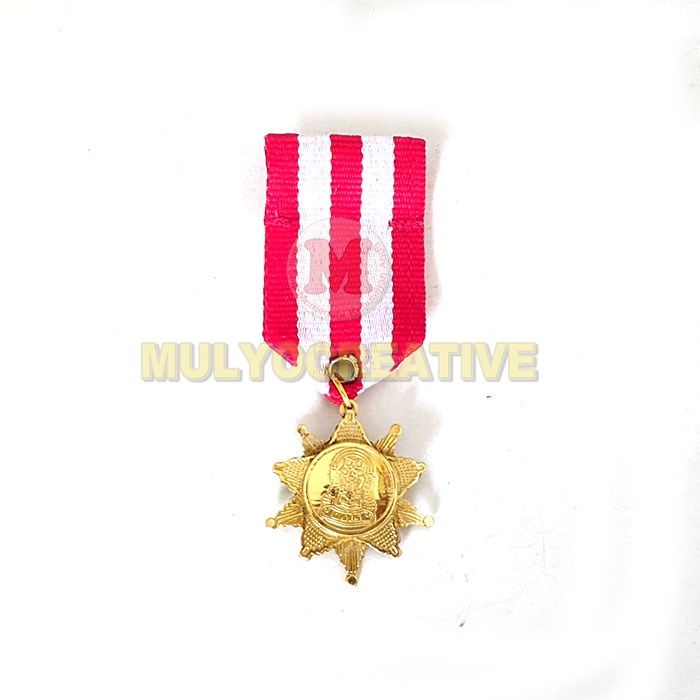 Pin Tanda Jasa Osis Medali Bintang Jasa Osis Warna Gold