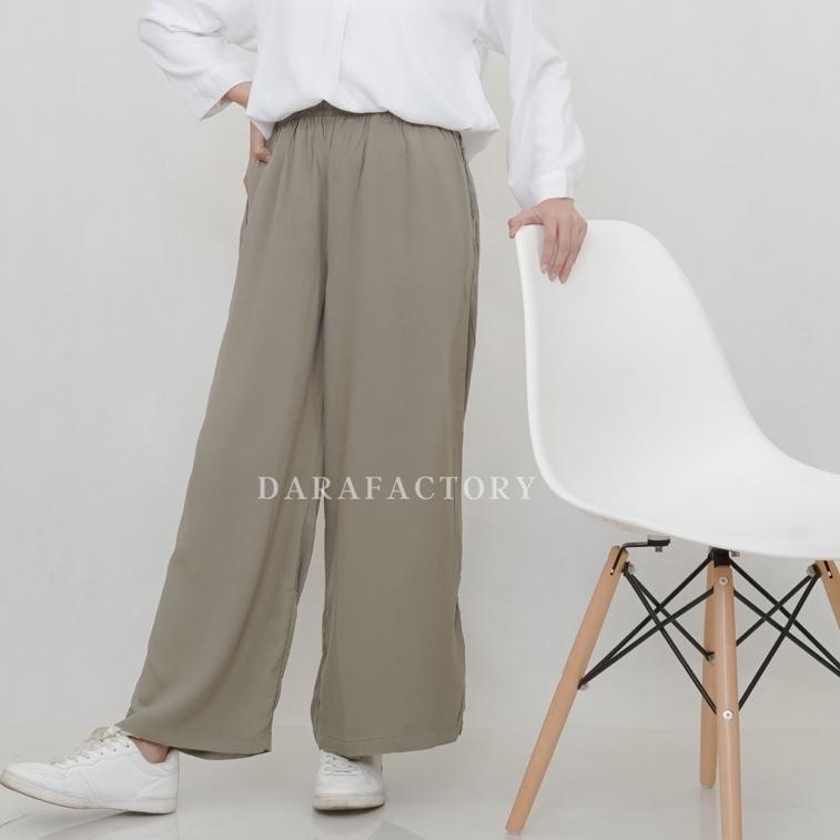LANGSUNG KIRIM DaraFactory | Celana Kulot Wanita Rayon Viscose Premium All Size M Fit L