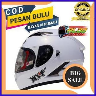 tools n parts kyt falcon / helm kyt falcon 2 WHITE / helm full face sni 140ZZ3