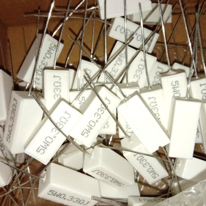 R TAIWAN 0.33 ohm 0R33 0.33Ohm 5w 5watt 5 watt Resistor pcmelektrob9090 Ayo Beli