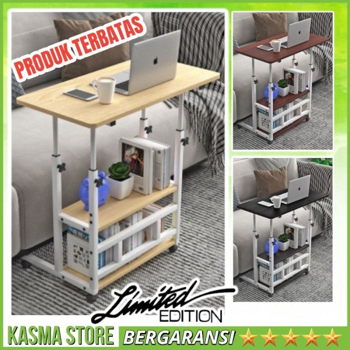 Meja Meja Laptop Komputer Serbaguna Lipat Portable Kerja Belajar Dorong