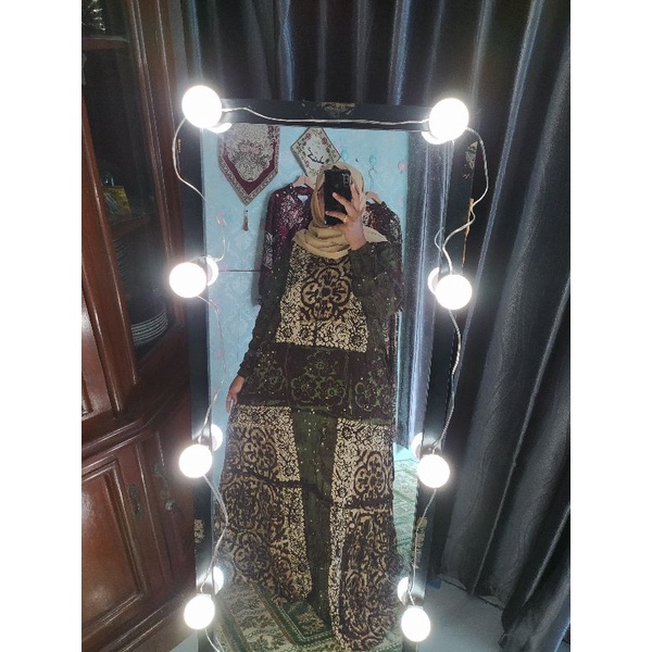 Gamis twill motif kotak