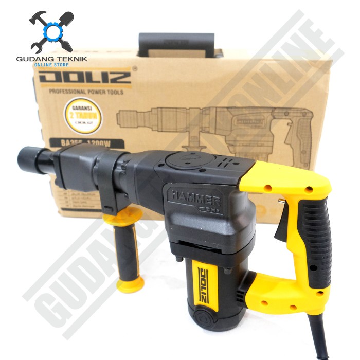 Electric Demolition Hammer 17 mm 1200 Watt BA255 DOLIZ / Mesin Bor Bobok Tembok Beton HEX 17mm 1200W BA 255 DOLIZ