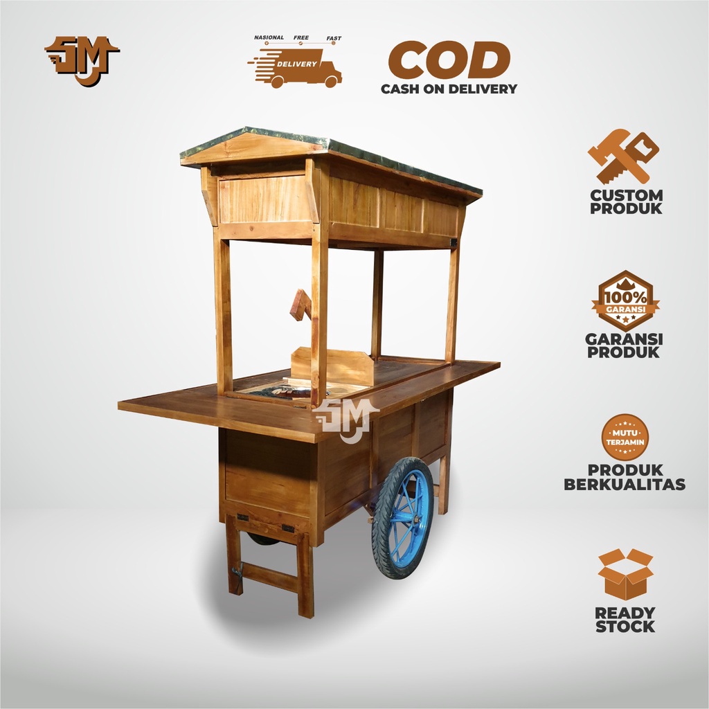 Gerobak Angkringan Lubang/Grobak Angkringan Jogja/Booth Kayu