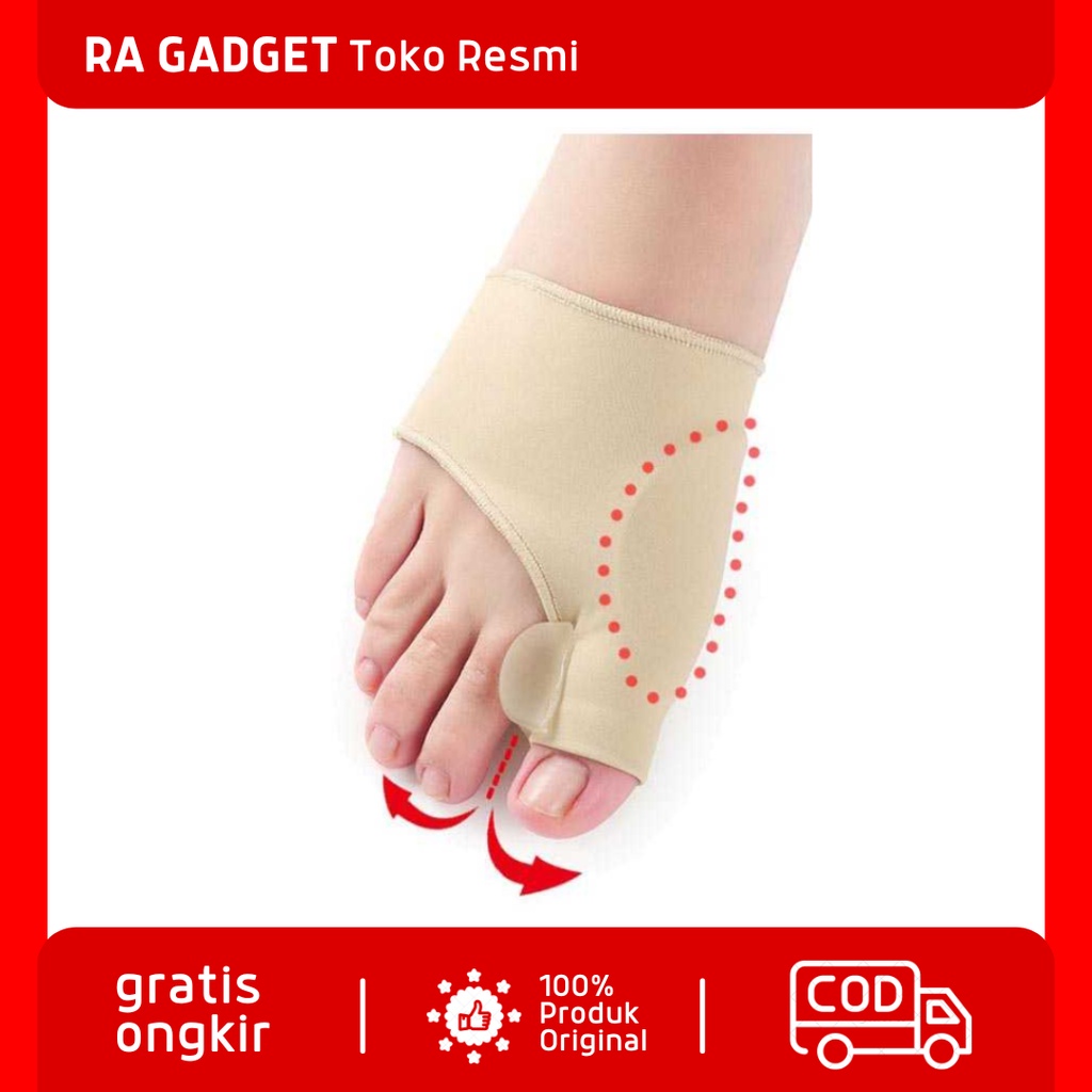 Kaos Kaki Terapi Tulang Jempol Jari Kaki Cidera 1 Pasang / Alat Terapi Sleeve Korektor Tulang Jempol