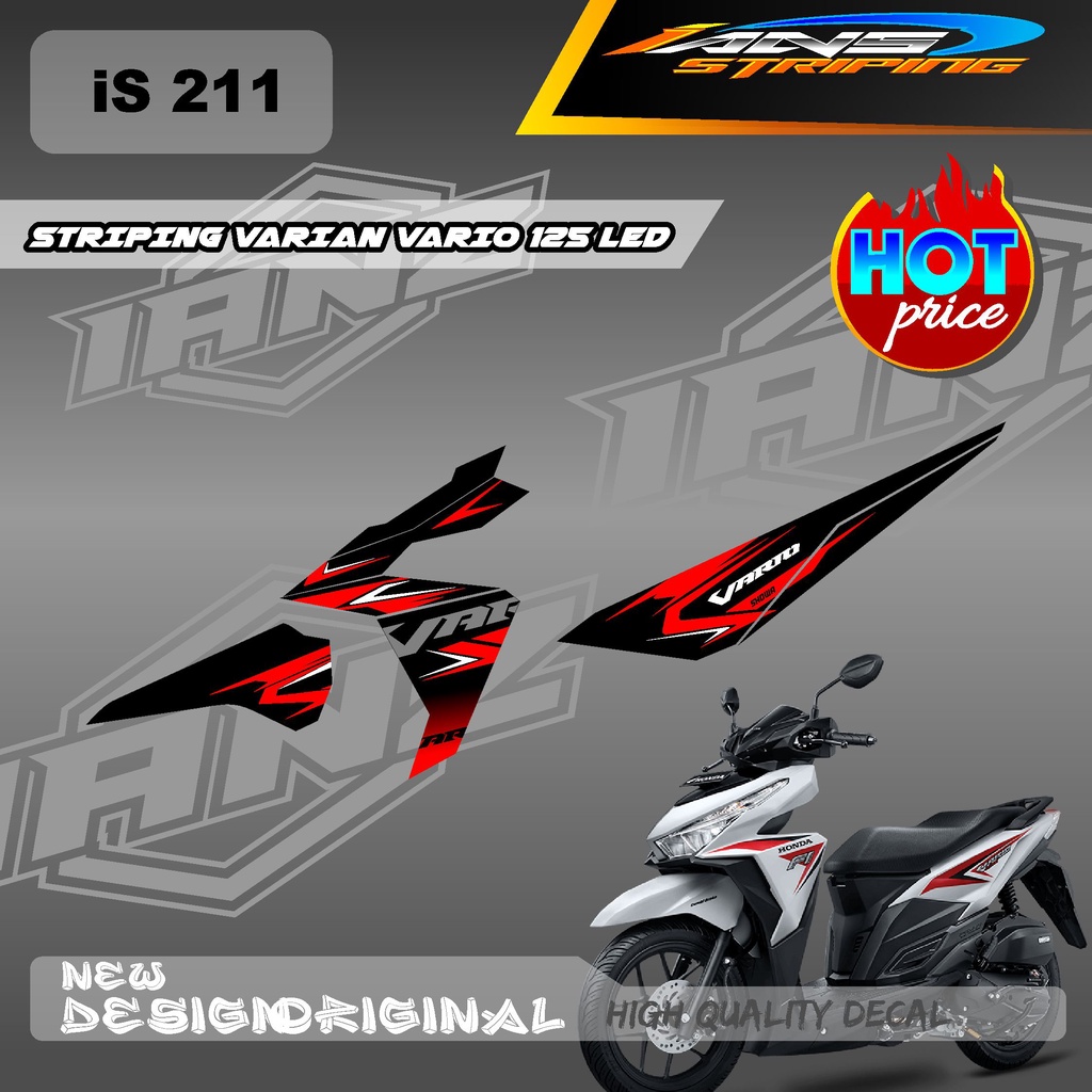 TERBARU STIKER SEMI FULL HONDA VARIO 125 LED / STIKER VARIO 125 STRIP / STIKER KERETA HONDA VARIO 125 LED IS211