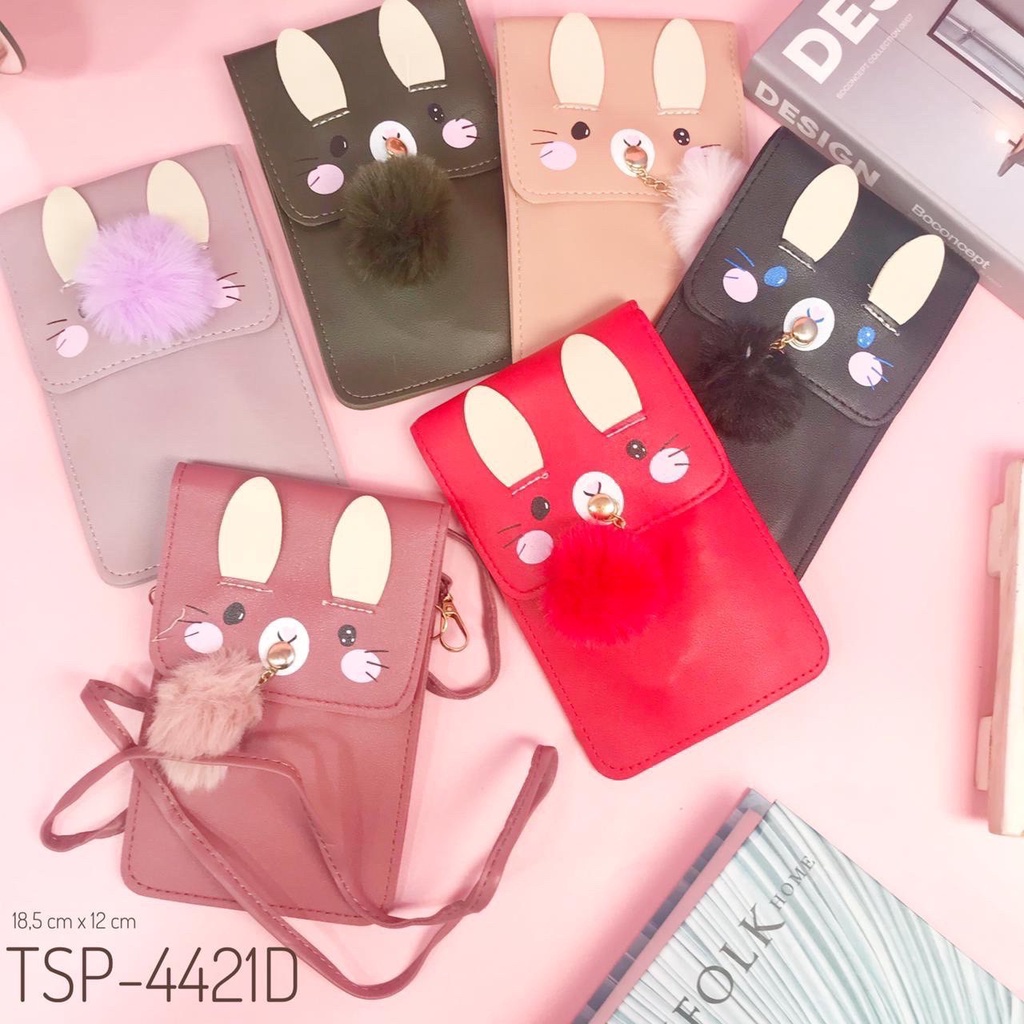 Tas HP selempang Kelinci kulit dompet hp KEku tas selempang dompet HP rabbit bunny