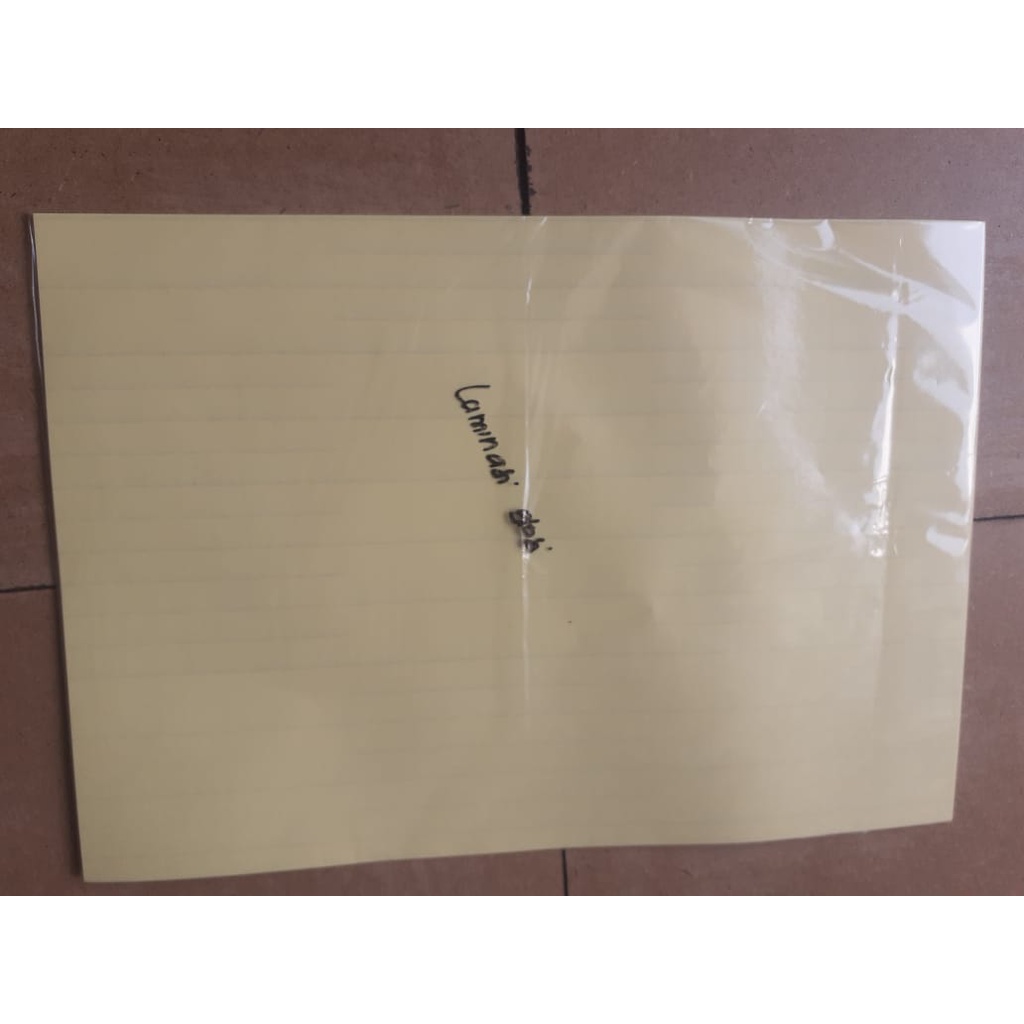 

Plastik Laminasi dingin glossy A4 isi 10 lembar