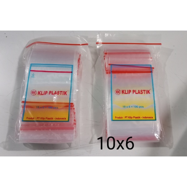 Klip Plastik Top Quality bening 6x10 / 10x6 bening transparant 100 lbr