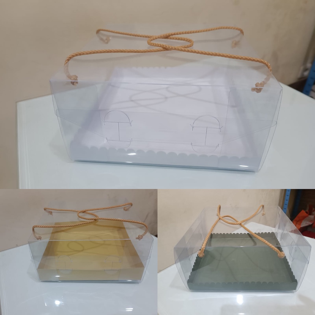Kotak Mika Kemasan Cake Uk. 18 x 18 x 16 ( Tebal Mika 0.30 )