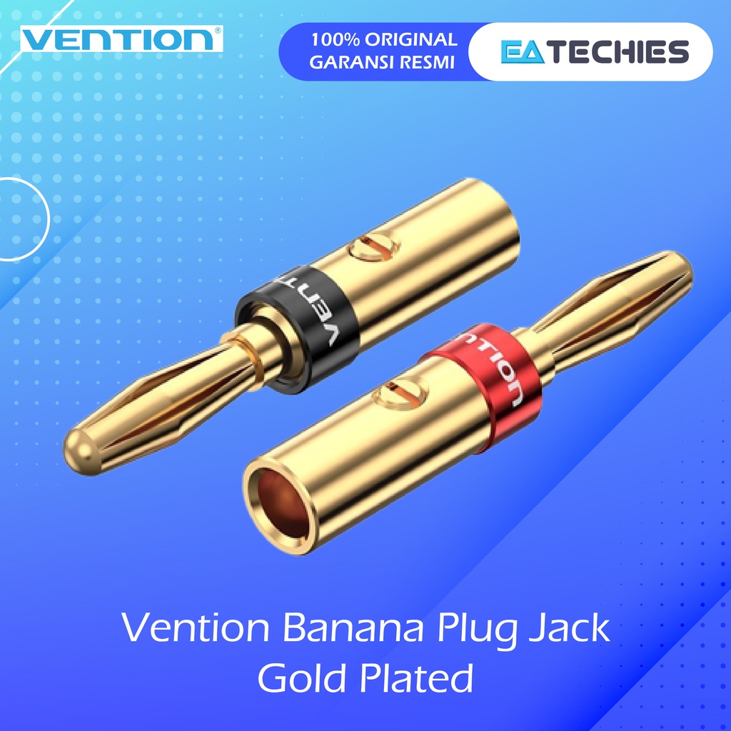 Vention BFD Banana Plug Jack Konektor Kabel Speaker Gold Plated