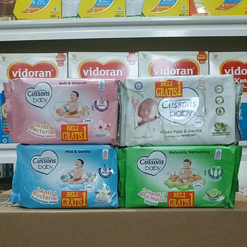 CUSSON BABY WIPES / Tisu Basah Bayi / Tissue Basah Buy 1 Get 1 - 45s