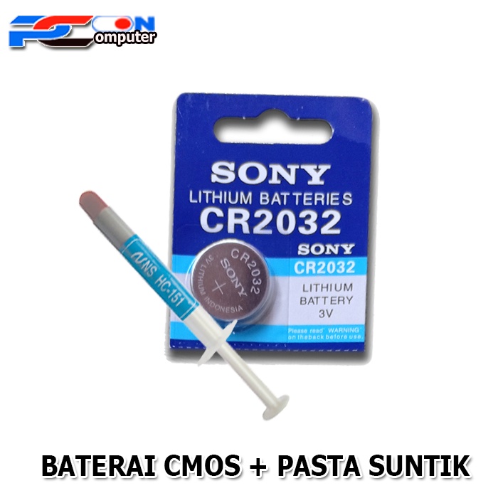 PAKET BATERAI CMOS PLUS PASTA SUNTIK