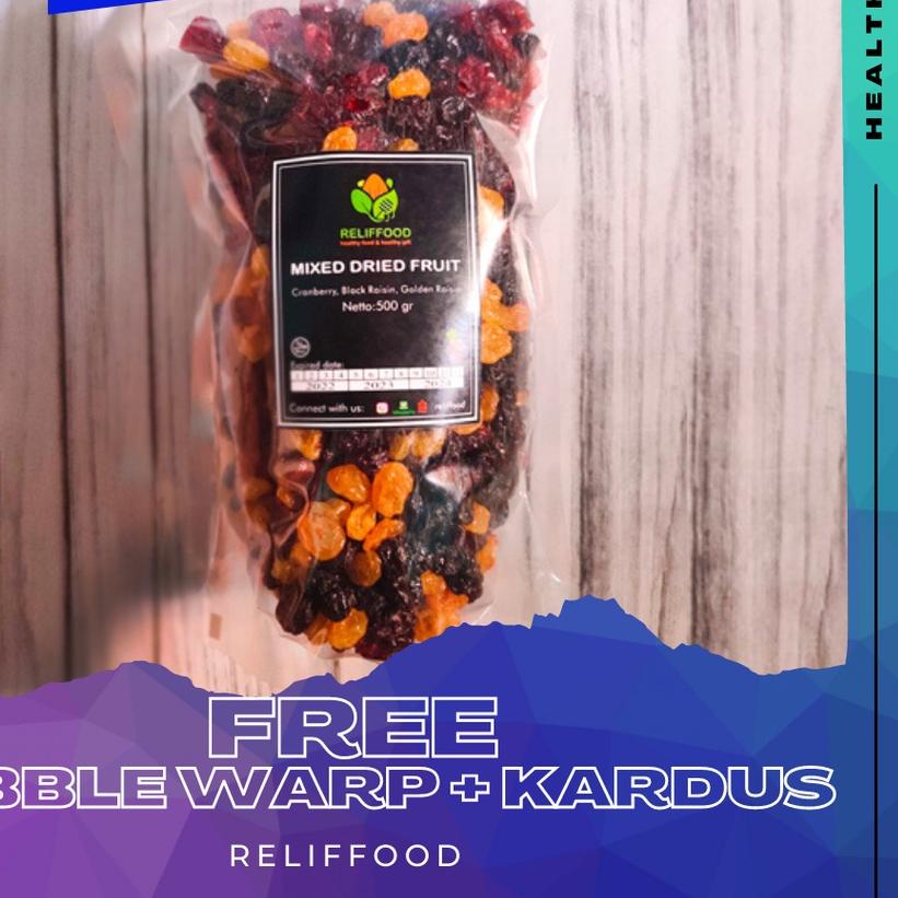 

☼ MIX RAISIN 500 GRAM (Cranberry, Black Raisin, Golden Raisin) BUAH KERING CAMPUR ❄