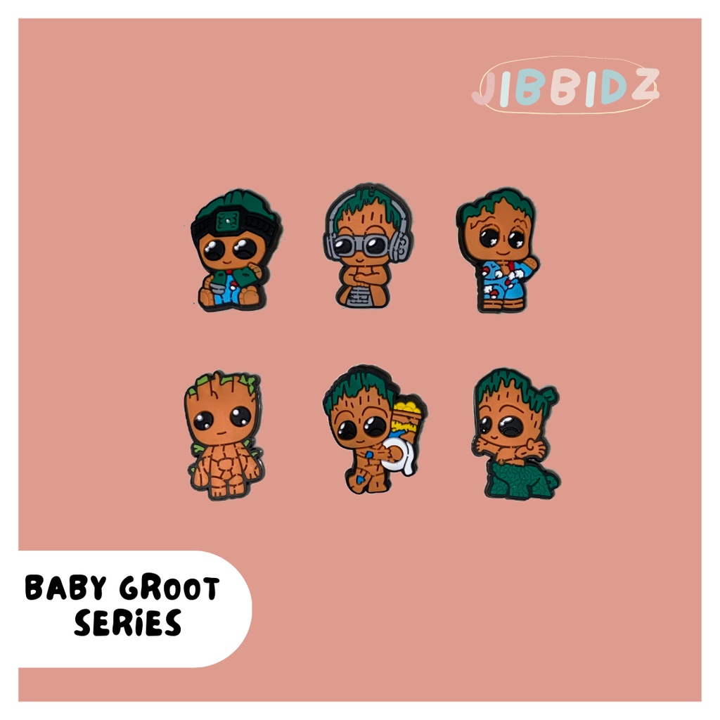 JIBBITZ CROCS - BABY GROOT / Pin Hiasan Sandal Crocs / Aksesoris Crocs